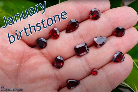 January birthstone - garnet - red color - New update 2023