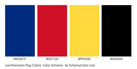 Liechtenstein Flag Colors » Country Flags » SchemeColor.com