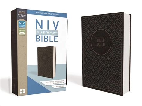 NIV Thinline Bible - Black Geometric - The King's Academy School Store