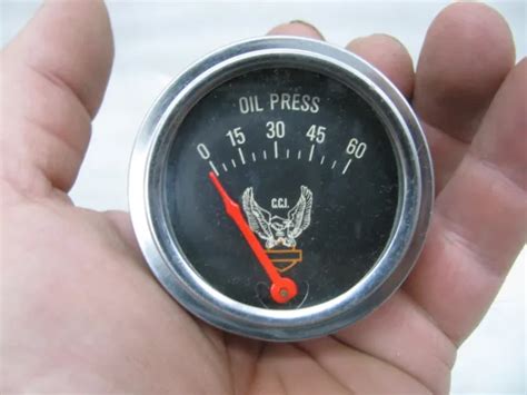 CCI OIL PRESSURE Gauge Harley Davidson Knucklehead Flathead Panhead ...