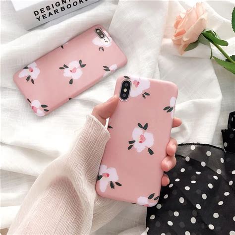 Aliexpress.com : Buy NEW Pink Floral Pattern Phone Cases for iPhone X 8 7 PLUS 6 6S PLUS ...