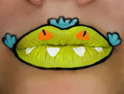 Reptar Rugrats Nickelodeon Cartoon Network 90' maquillaje makeup labios lipsart | Maquillaje ...