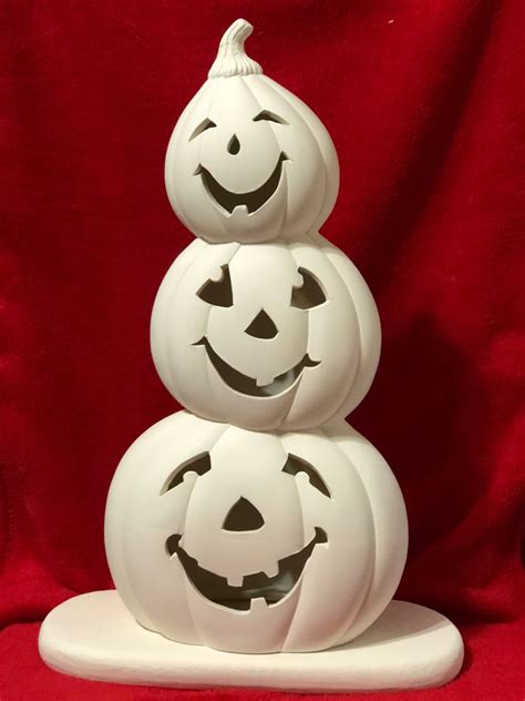 Mayco Large Ceramic Pumpkin Stack and Base With Cut Outs for - Etsy ...