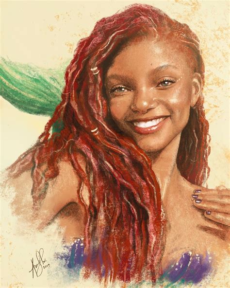 Here's A Bunch Of Fan Art By Artists Who Can't Wait To See Halle Bailey As Ariel In "The Little ...