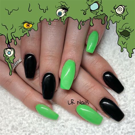 Crazy Acrylic Nails, Black Acrylic Nails, Square Acrylic Nails, Black ...