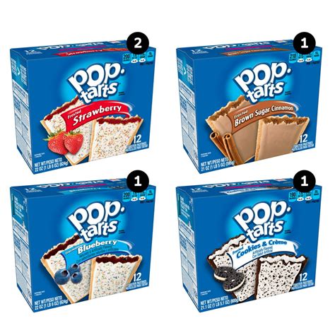 Pop-Tarts, Breakfast Toaster Pastries, Variety Pack, 60 Ct, 108.1 Oz - Walmart.com - Walmart.com