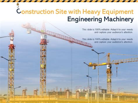 Construction Site With Heavy Equipment Engineering Machinery | PowerPoint Shapes | PowerPoint ...