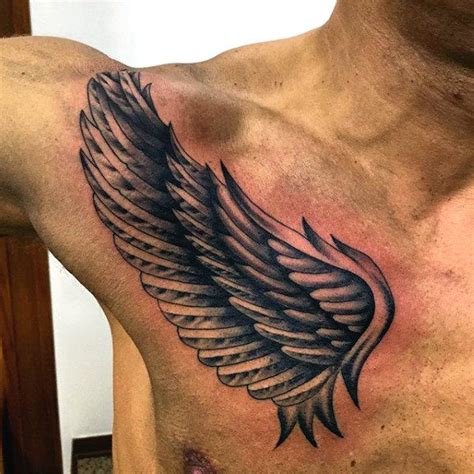 Angel Wings Tattoos On Chest