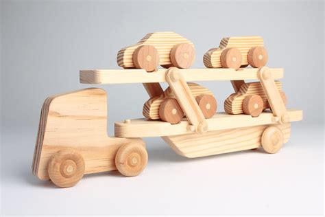 Hand-Made Wooden Toy Car Transporter [Fully loaded] | Flickr
