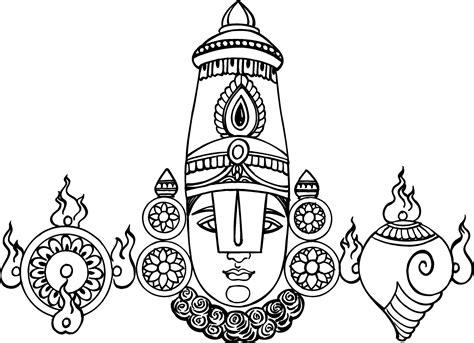 Tamil Cliparts: Venkatachalapathi Line Drawings for invitations ...