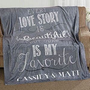 Personalized Fleece Blanket 60x80 Couples Blanket - Valentine's Day Gifts