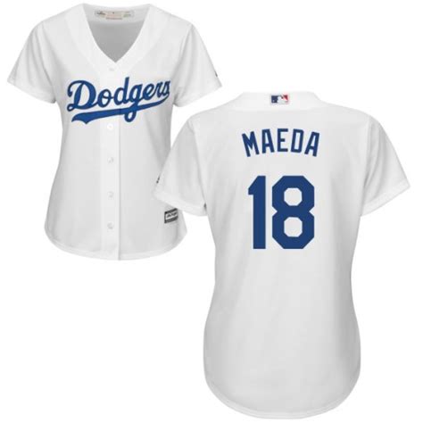 Women's Majestic Los Angeles Dodgers Kenta Maeda Replica White Home ...