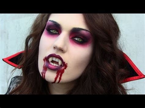 Scary Vampire Halloween Tutorial: Makeup, Hair & Costume - YouTube