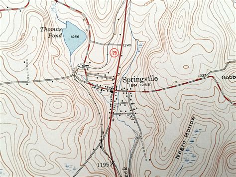 Antique Springville Pennsylvania 1948 US Geological Survey - Etsy UK