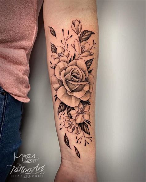 Rose Forearm Tattoo Designs