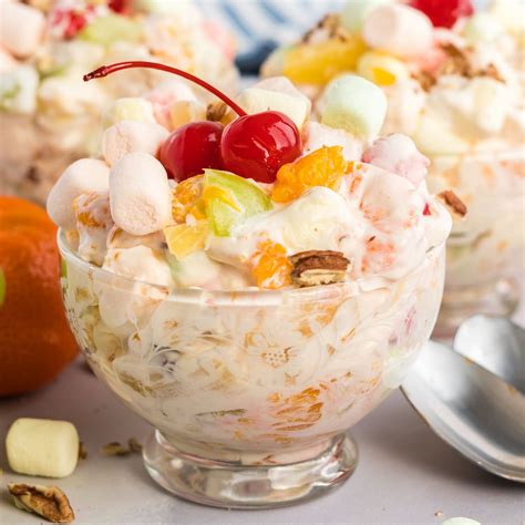 Marshmallow Fruit Salad (Ambrosia Salad) - Tastes of Homemade