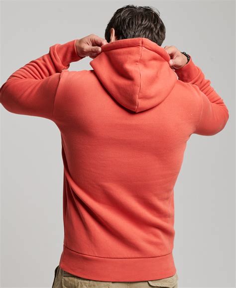 Men's - Vintage Logo Neon Hoodie in Red | Superdry IE