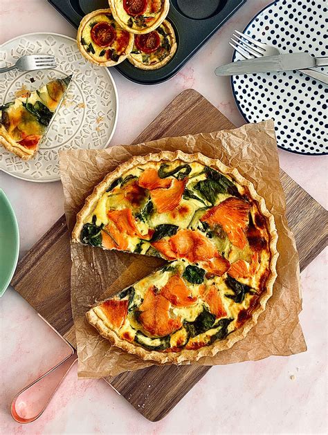 Salmon and Spinach Quiche