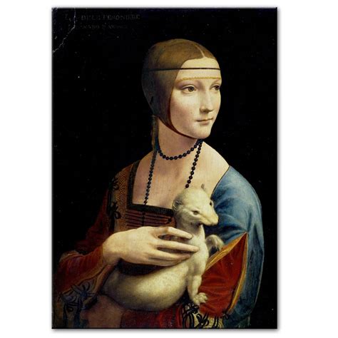 Famous Painting The Lady with an Ermine Leonardo da Vinci Fine Art ...