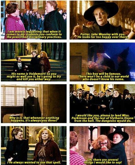 Professor McGonagall quotes. Love her!! "I've always wanted to use that spell!" my fave ...