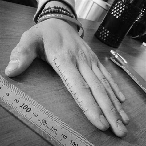 20 Ruler Tattoo Designs For Men - Measurement Ink Ideas in 2020 ...