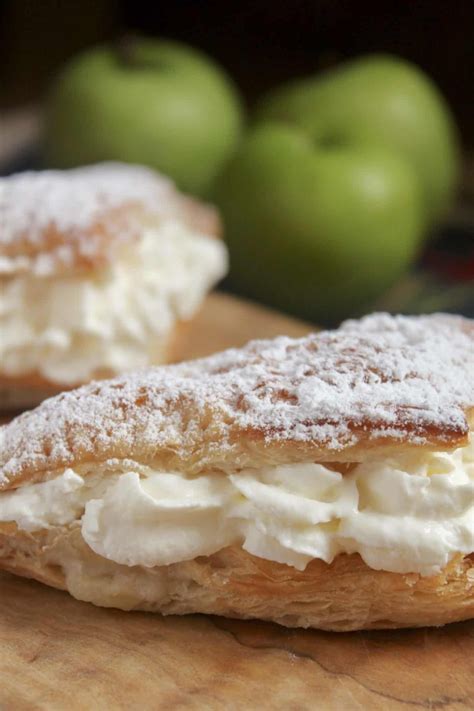 apple turnover filled with cream | Turnover recipes, Apple turnover recipe, Custard recipes