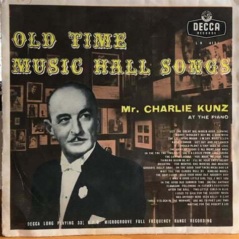 Charlie Kunz – Old Time Music Hall Songs (Vinyl) - Discogs