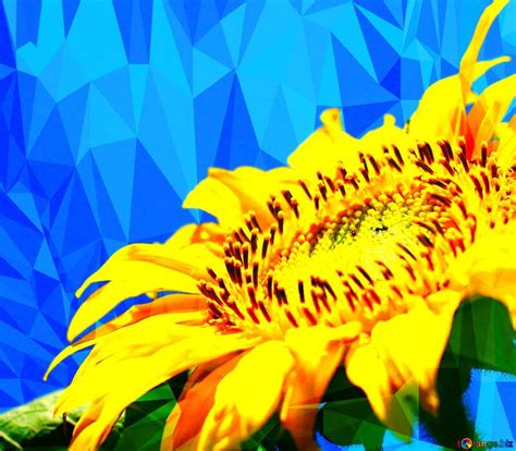 Download free picture sunflower congratulations Polygon background with triangles on CC-BY ...