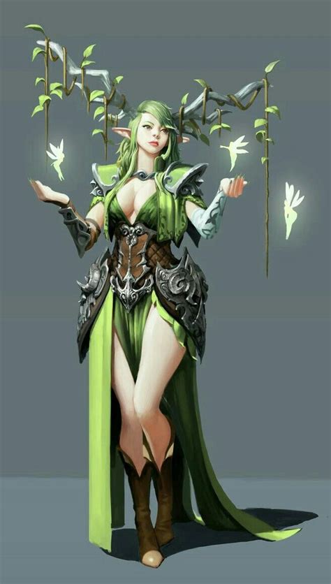 Female Elf Druid - Pathfinder PFRPG DND D&D d20 fantasy Female ...