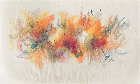 John Von Wicht - Abstract Pastel Crayon Drawing Color Abstract, Seasonal Letter John Von Wicht ...