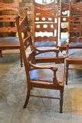 Set of 8 carved walnut high back dining chairs; 1151-327 - R.H. Lee ...
