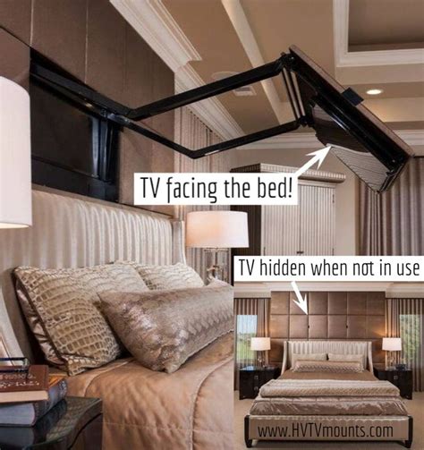 Built-in Extended Flip Out TV mount | Tv in bedroom, Bedroom tv wall ...