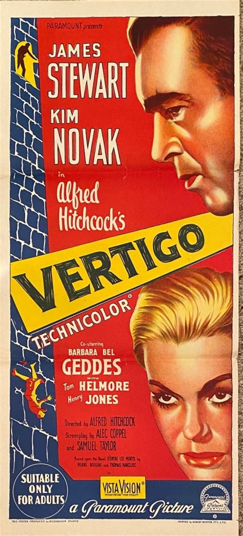 Vertigo by Movie poster: (1958) Manuscript / Paper Collectible | Anah Dunsheath RareBooks ABA ...