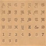 1/4" (6.4mm) Old English Font Alphabet & Number Leather Stamp Set 8142 – LeatherworkToolSupply.com