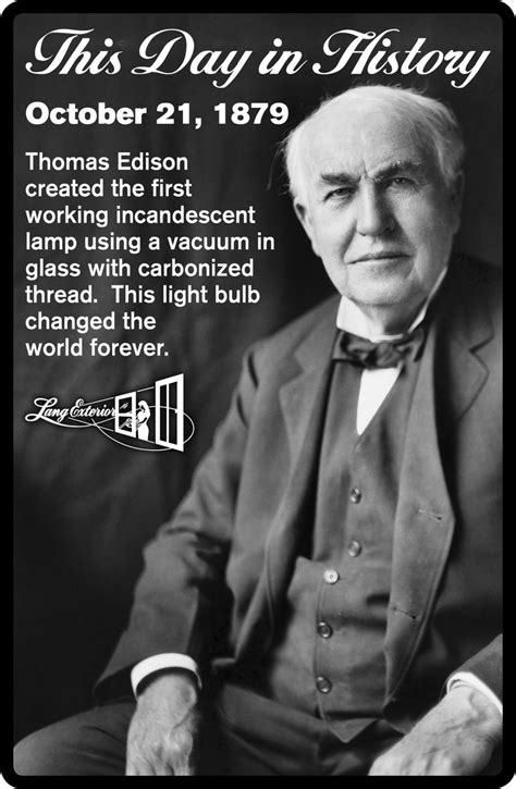 Today in 1879, Thomas Edison, after 14 months of experimentation ...