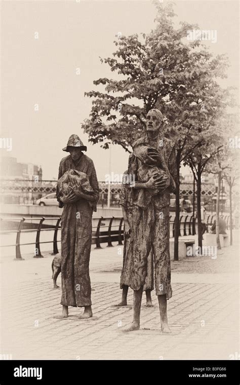 Famine Memorial, Dublin, Ireland Stock Photo - Alamy