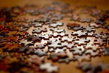 HD wallpaper: puzzles, macro, jigsaw piece, jigsaw puzzle, close-up, indoors | Wallpaper Flare