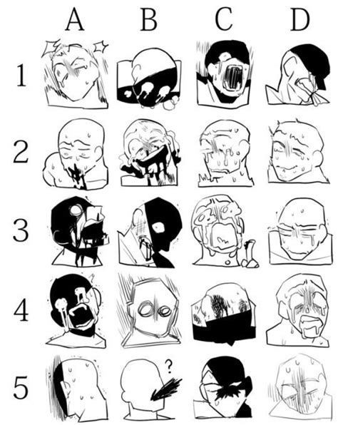 Pin by L L on Anime | Drawing expressions, Drawing face expressions ...