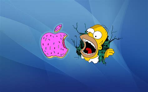 Homer Simpson Apple Donut Wallpaper by LindsayCookie on DeviantArt