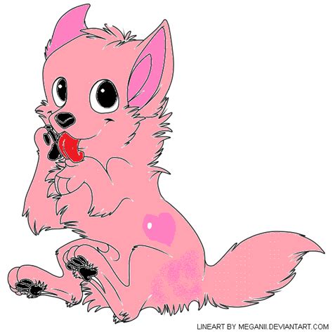 Pink Jewled wolf owner: by Yay-For-Adoptables on DeviantArt