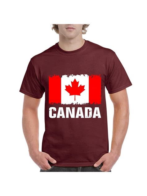 IWPF - Mens Canada Flag Canadian Short Sleeve T-Shirt - Walmart.com ...