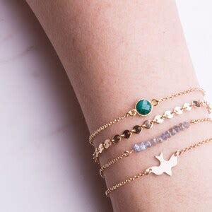 Tiny Gold Coin Bracelet, Dainty Gold Bracelet, Gold Coin Bracelet, Layering Bracelet, Bridesmaid ...