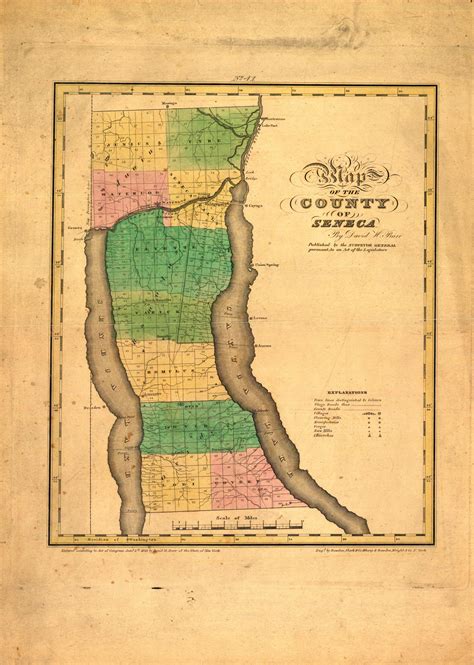 Map of the County of Seneca (New York) - Art Source International