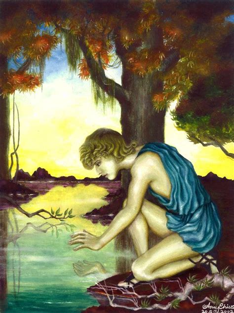 Narcissus by Amelie-the-Fox.deviantart.com on @deviantART | Narcissus, Mythology paintings ...