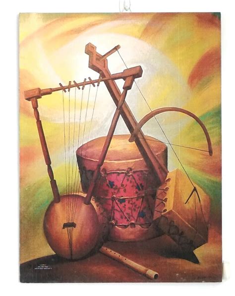 Framed Wall Art Of Original Painting Traditional Ethiopian Music Instrument | eBay | Painting ...