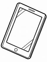 Tablet Colouring Book Pages With Vector Design For Children  Premium sketch template