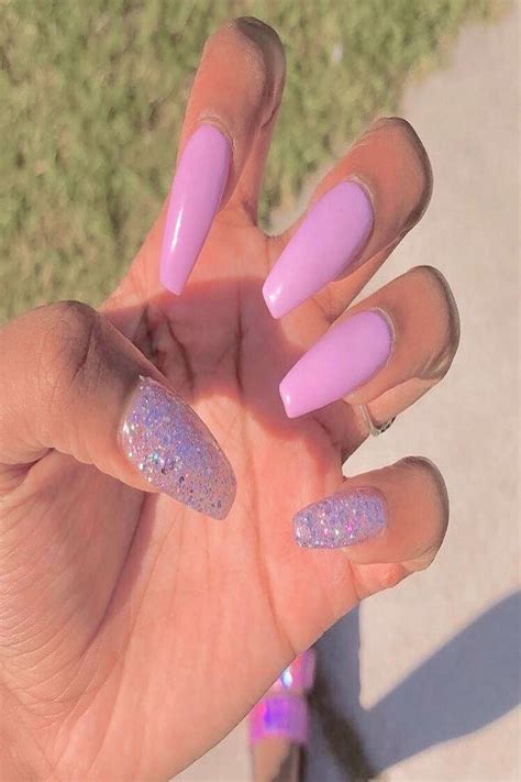 Beautynailsclip on March 29 2020 one or more people and closeup | Purple acrylic nails, Birthday ...