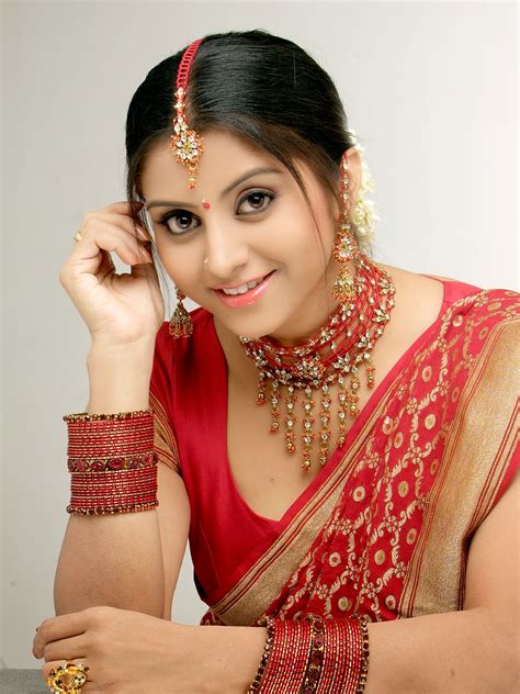 Actress Sunitha Varma Latest Cute Red Saree Stills - Cine Gallery