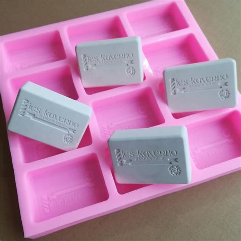 Customize Silicone Tray Silicone Mould 12 Cavities Bar Soap Moulds With ...