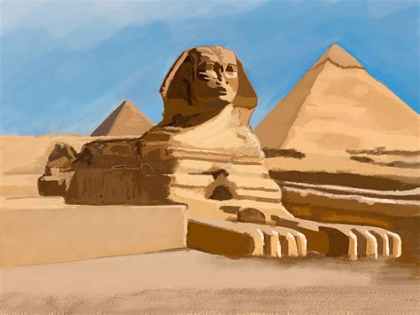 Pyramids And Sphinx Drawing by Fayrouz Hassan - Fine Art America